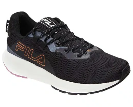 Tênis Feminino Adulto Ride F02TR00027 Fila Preto/Cobre e Rosa Claro