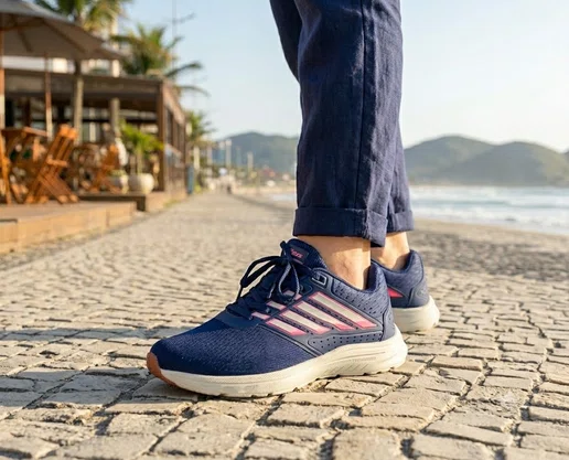 Tênis Feminino Casual 99RX-A Zeuz Off, Marinho e Pink