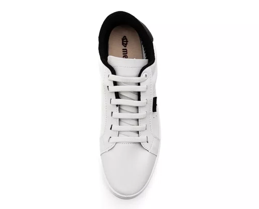 Tênis Feminino Casual MDI62 Mendii Branco e Preto