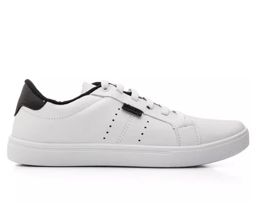 Tênis Feminino Casual MDI62 Mendii Branco e Preto