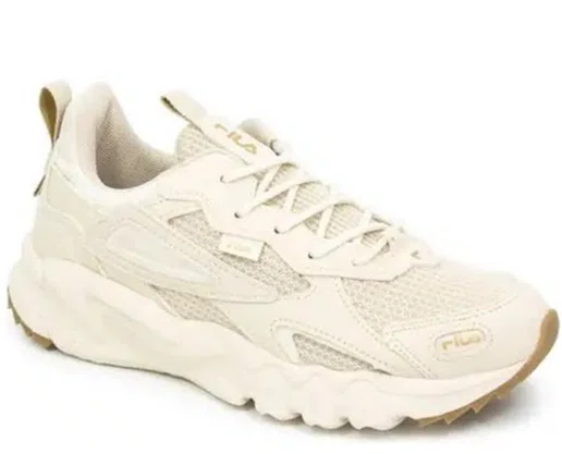 Tênis Feminino Fila Venture Tracer F02L00130 Bege e Dourado