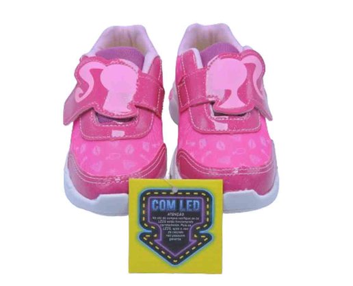Tênis Feminino Infantil Com Led MP2338 Mini-Pé Pink e Rosa Bebê