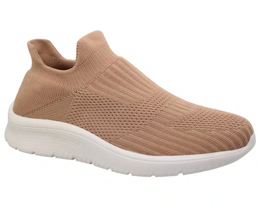Tênis Feminino Knit Calce Fácil 4332.101 Beira Rio Nude