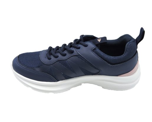 Tênis Jogging Feminino Adulto Em Nylon Com Solado Em PVC ST830 Sound Marinho