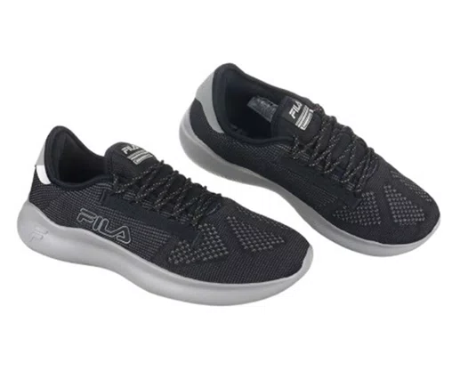 Tênis Clip Masculino Adulto F01TR00055 Fila Preto/Prata e Cinza