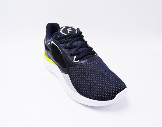 Tênis Masculino Adulto Esportivo Attractive 11J713X Fila Marinho, Prata e Verde Limão