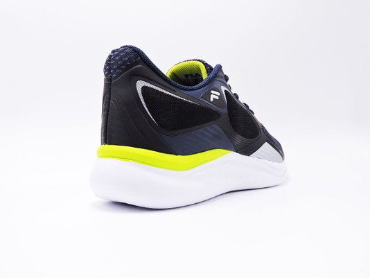 Tênis Masculino Adulto Esportivo Attractive 11J713X Fila Marinho, Prata e Verde Limão