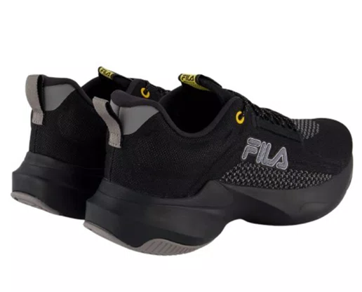 Tênis Masculino Adulto Master F01TR00040 Fila Preto/Cinza e Amarelo
