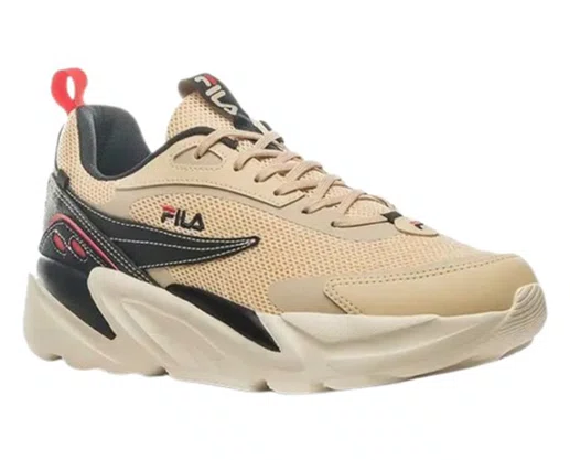 Tênis Masculino Adulto RT-LOW F01L00160 Fila Bege/Preto e Vermelho