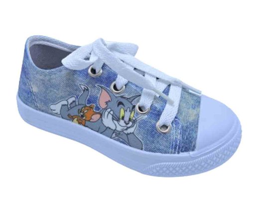 Tênis Masculino Bebê Lona Tom e Jerry 20BB Orto Bessa Jeans