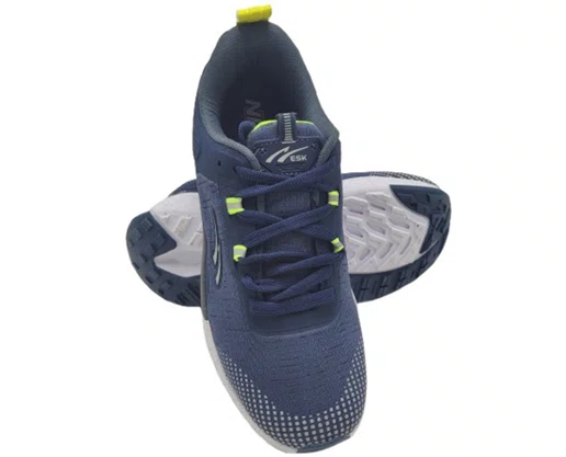 Tênis Masculino Casual Esportivo Fresh C5800 Nesk Marinho e Amarelo