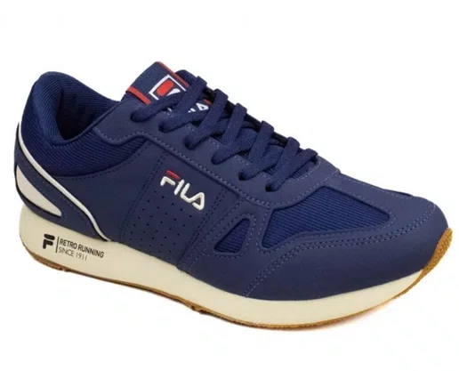 Tênis Masculino Fila Classic Runner SL F01L039 Marinho e Bege