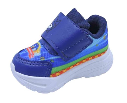 Tênis Masculino Infantil Com Led Estampa Sonic MP2410 Mini-Pé Royal