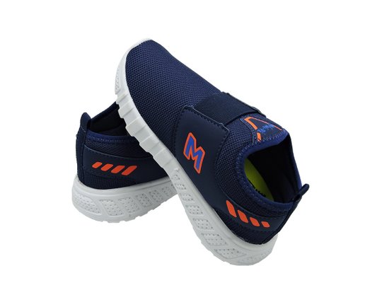 Tênis Masculino Infantil Com Nylon MP2104S Minipé Marinho e Laranja