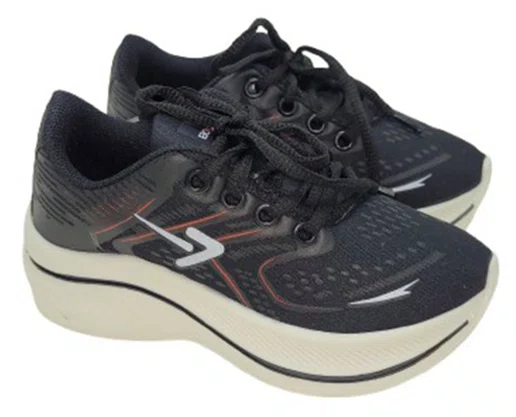 Tênis Masculino Juvenil Jogger BK1915 Box 200 Preto e Vermelho