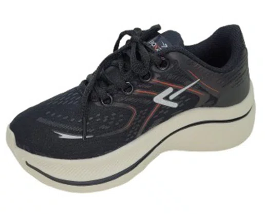 Tênis Masculino Juvenil Jogger BK1915 Box 200 Preto e Vermelho