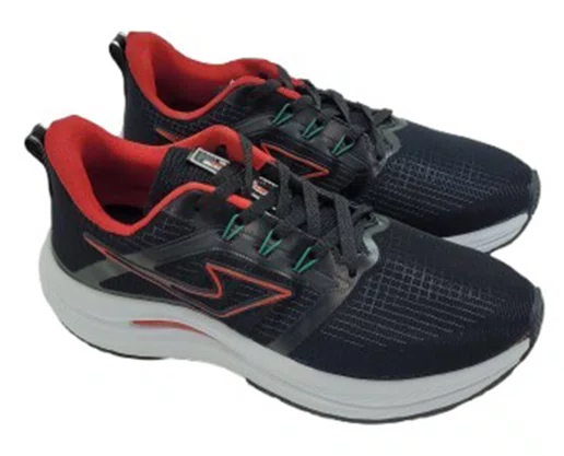 Tênis Unissex Adulto em Nylon Sintético 130BF90 Vorax Preto e Vermelho