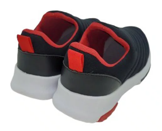 Tênis Unissex Juvenil Jogging G-274 Gibizinho Preto e Vermelho