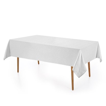Toalha De Mesa Retangular 1,40m X 2,50m Evan Karsten Branco