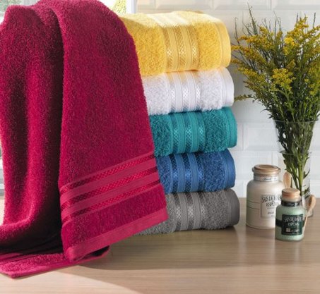 Toalha De Rosto 41x70 Royal Santista Patter Cinza