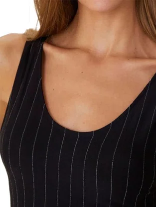 Vestido Midi Feminino Amplo Em Viscose 1000129581 Malwee Preto e Branco