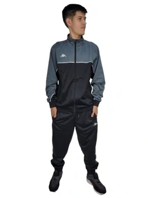 Agasalho Trilobal Sport Lettering Masculino EKP321842 Kappa Preto e Chumbo