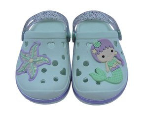 Babuche Feminina Infantil Aquarela Baby 195.0021 Mar&Cor Verde