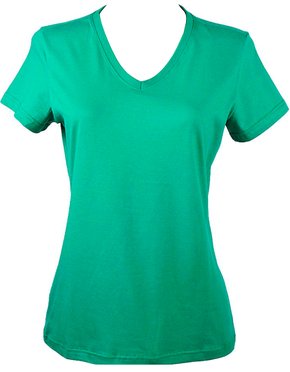 Baby Look Feminina Adulto Manga Curta Decote V Lisa 1000047373 Malwee Verde