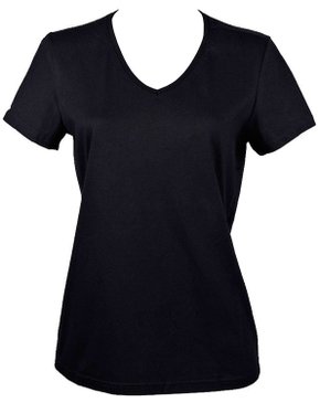 Baby Look Feminina Adulto Manga Curta Lisa com Lycra 1000004502 Malwee Preto