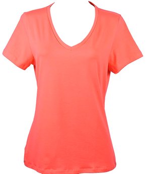Baby Look Feminina Adulto Manga Curta Lisa Com Lycra 100004502 Malwee Coral