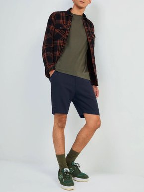 Bermuda Básica Masculina Adulto Chino Em Linho KG2X Hering Marinho