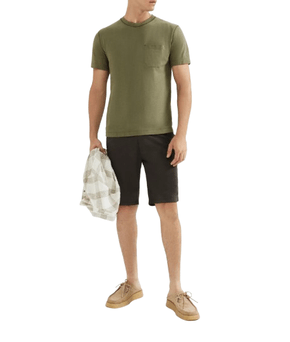 Bermuda Básica Masculina Chino Reta Em Sarja KTNUNATSI Hering Verde