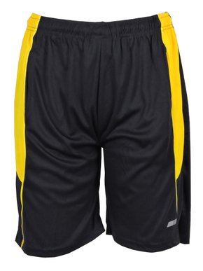 Bermuda Masculina Adulta Com Detalhe Na Lateral BDM 109 Blue Tech Preto E Amarelo