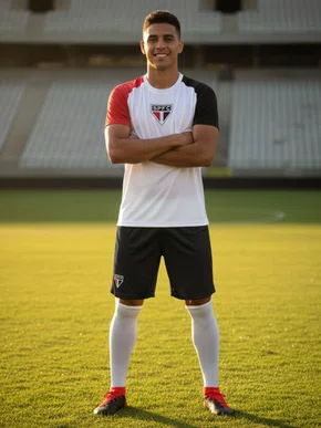 Bermuda Masculina Adulto do São Paulo Brotar 900725102 Braziline Preto