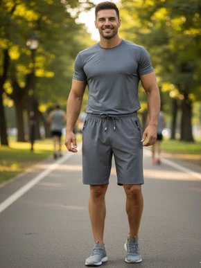 Bermuda Masculina Adulto Spandex A805 Stile Cinza