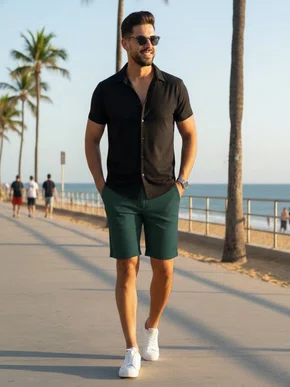 Bermuda Masculina Alfaiataria 17.97.0080 Gangster Chumbo