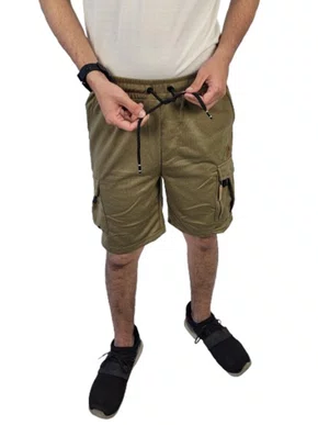 Bermuda Masculino Adulto Moletom Cargo 17.94.0108 Gangster Marrom