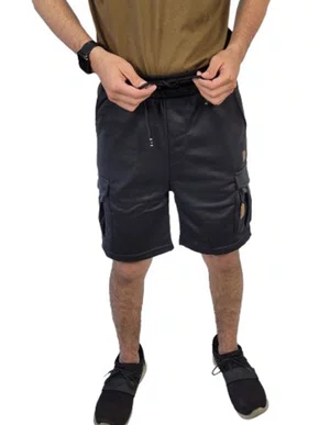 Bermuda Masculino Adulto Moletom Cargo 17.94.0108 Gangster Preto