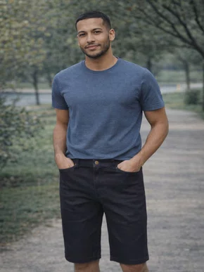 Bermuda Masculino Adulto Sarja Newfriend Preto