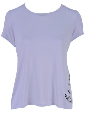 Blusa Baby Look Feminina Adulta Com Detalhe Blessed 7030 Paty Gloss Branco