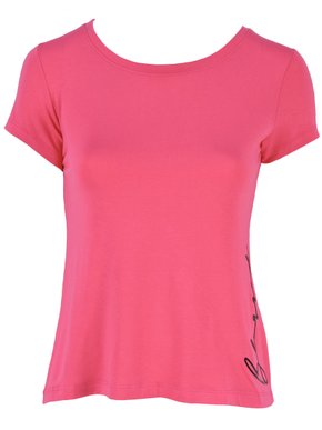 Blusa Baby Look Feminina Adulta Com Detalhe Blessed 7030 Paty Gloss Rosa