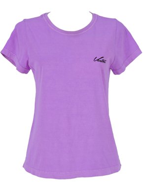 Blusa Baby Look Feminina Adulto Detalhe Logo 31612 Vanton Roxo