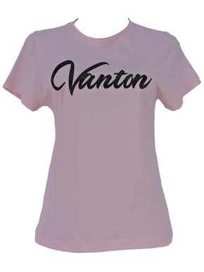 Blusa Baby Look Feminina Adulto Estampa Logomarca Vanton 31604 Vanton Rosa