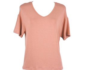 Blusa Feminina Adulto Casual Gola V 4E53 Hering Rose
