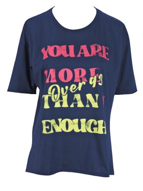 Blusa Feminina Adulto Manga Curta Com Estampa 123222007 Over Marinho