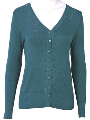 Blusa Feminina Adulto Manga Longa  Detalhe Strass 1663 C&V Collection Rose