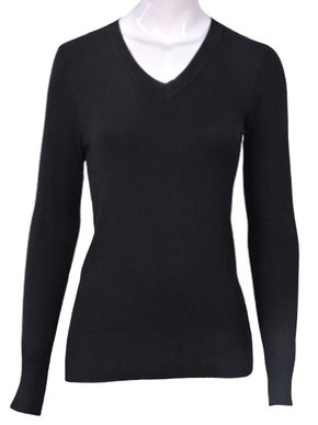 Blusa Feminina Adulto Manga Longa Linha Lisa C&V Collection 1660 Preto