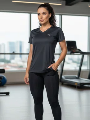 Blusa Feminina Decote V 310645 Penalty Preto