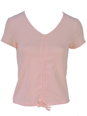 Blusa Manga Curta Feminina Adulto Lisa V559M Vila Flor Papaya