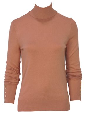 Blusa Manga Longa Em Tricô Feminino Adulto 1000103721 Malwee Marrom Claro